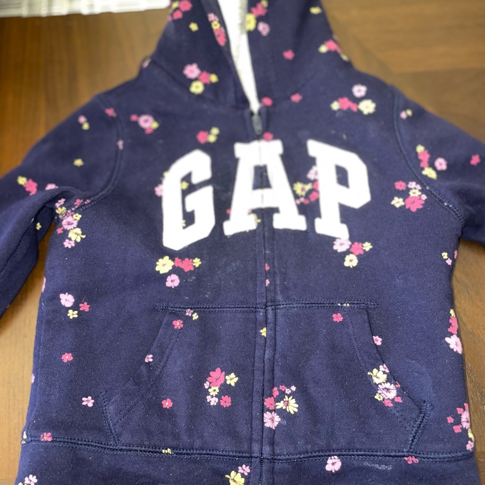 GAP Navy Floral Hoodie